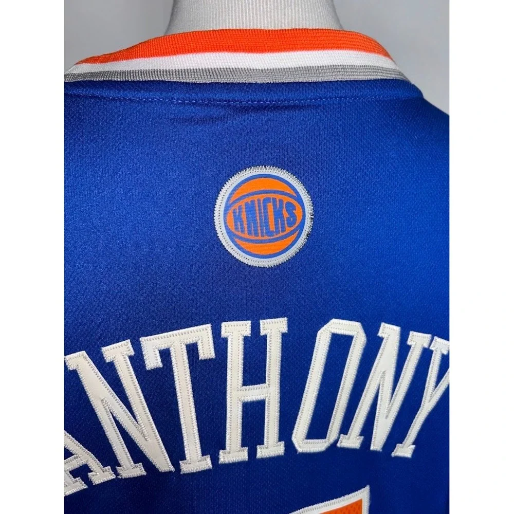 Adidas New York Knicks Carmelo Anthony 7 Basketball Jersey Blue Mens Small S
